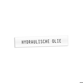 Productplaatjes - Hydraulische Olie      125 X 25 Mm.